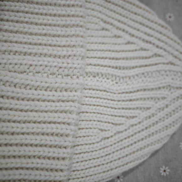 Acne Studios White Ribbed-Knit Hat - Picture 6 of 7